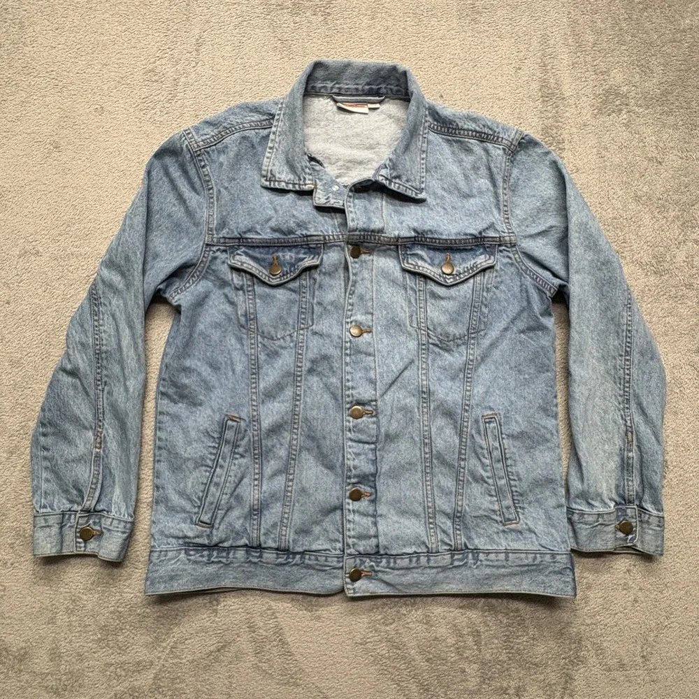 Nickelodeon Rugrats Jacket Mens Large Blue Denim Cartoon Graphic 90s Style Retro - Picture 2 of 7